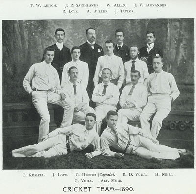 Cartha Cricket Team, 1890
