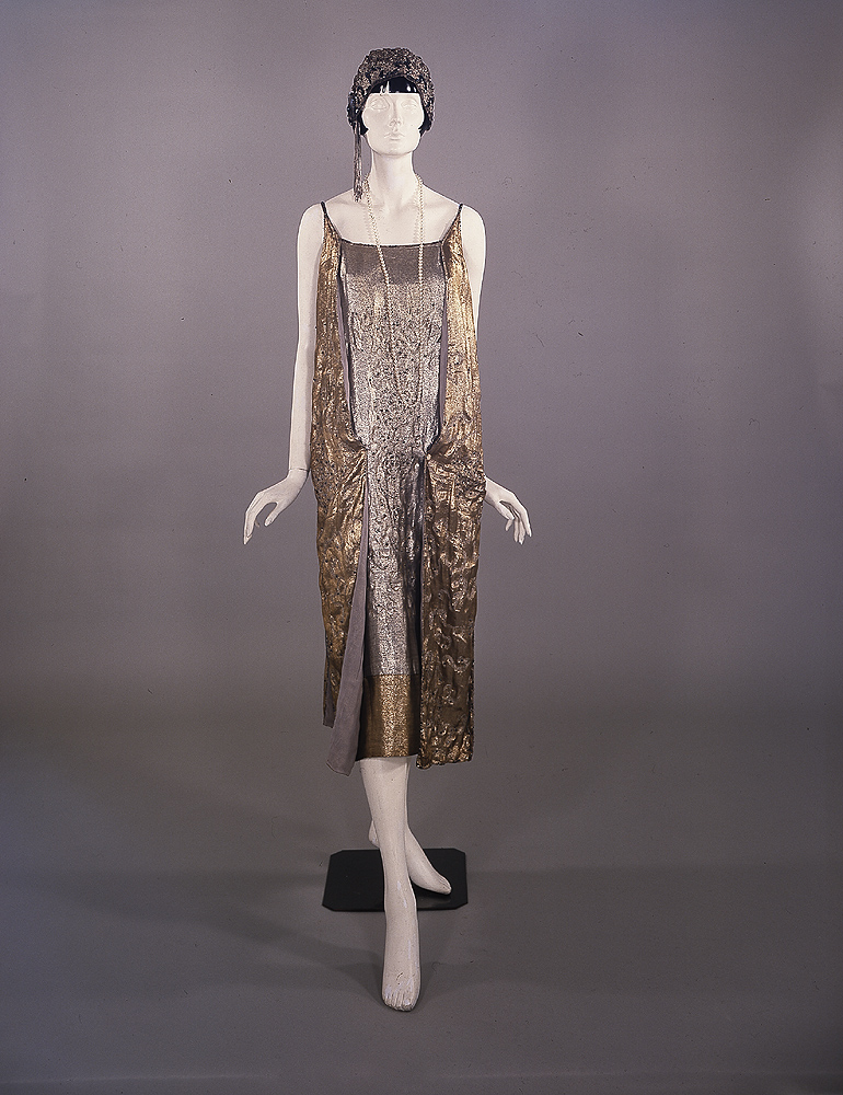 TheGlasgowStory: Gold and silver lame evening dress c 1924