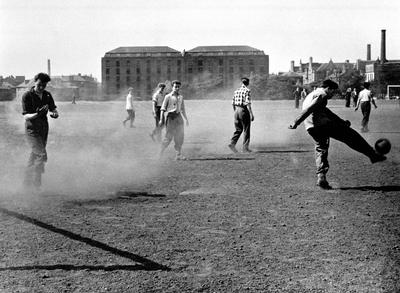 Football on Glasgow Green, 1955