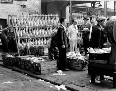 Weighing salmon in the Fish Market